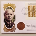 2011 Arnold Machin Centenary of Birth One Penny Coin Cover - Benham Signed UK PNC First Day Covers