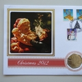 2012 Christmas Isle of Man 50p Pence Coin Cover - Benham Signed UK PNC First Day Covers