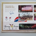 2012 Memories of London 2012 Olympics 50p Pence Coin Cover - Benham Signed UK PNC