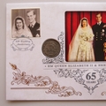 2012 The Queen's 65th Wedding Anniversary Twin Shillings Coin Cover - Benham UK PNC