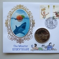 2012 The Master Story Teller Roald Dahl 1 Crown Coin Cover - Benham Signed UK PNC