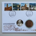 2012 A to Z of the United Kingdom Part 2 1 Penny Coin Cover - Benham Signed UK PNC