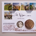 2012 A to Z of the United Kingdom Part 2 1 Crown Coin Cover - Benham Signed UK PNC