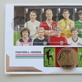 2013 Football Heroes 1 Crown Coin Cover - Benham Signed Rob Charlton UK FDC First Day Covers