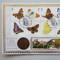 2013 Butterflies 1 Penny Coin Cover - Benham Signed UK PNC First Day Covers