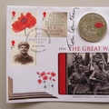 2014 The Great War 1 Crown Coin Cover - Benham Signed UK PNC First Day Covers