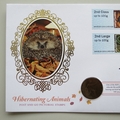 2014 Hibernating Animals Half Penny Coin Cover - Benham Signed UK PNC First Day Covers