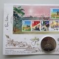 2015 Christmas 2 Pounds Coin Cover - Benham Signed UK PNC First Day Covers