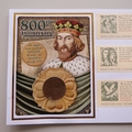 2015 Magna Carta 800th Anniversary Half Penny Coin Cover - Benham Signed UK PNC