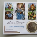 2015 Alice In Wonderland 150th Anniversary 1 Crown Coin Cover - Benham Signed UK PNC
