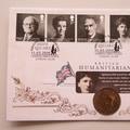 2016 British Humanitarians 1 Penny Coin Cover - Benham Signed UK PNC First Day Covers