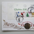 2016 Merry Christmas Gibraltar 50p Pence Coin Cover - Benham Signed UK PNC First Day Covers