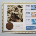 2017 Post and Go Mail by Air 1 Penny Coin Cover - Benham Signed UK PNC First Day Covers