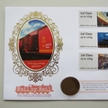 2017 Post and Go Mail by Rail Half Penny Coin Cover - Benham Signed UK PNC First Day Covers
