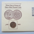 1983 New One Pound Coin Cover - UK PNC First Day Covers by Pilgrim Philatelics