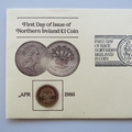 1986 Northern Ireland One Pound Coin Cover - UK PNC First Day Covers by Pilgrim Philatelics