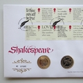 2016 Shakespeare 400th Anniversary 3x 2 Pounds Coin Cover - Royal Mail First Day Cover