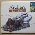 2001 BBC Radio 4 The Archers 50th Anniversary Medal Cover - Royal Mail First Day Cover