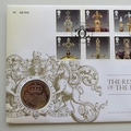 2011 The Restoration of the Monarchy 5 Pounds Coin Cover - Royal Mail First Day Cover