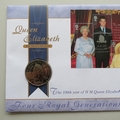 2000 The Queen Mother Four Royal Generations 5 Pounds Coin Cover - Royal Mail First Day Cover