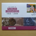 2000 Public Libraries 150th Anniversary 50p Pence Coin Cover - Royal Mail First Day Cover