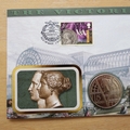 2001 Victorian Age 5 Pounds Coin Cover - Benham First Day Cover Signed