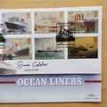 2004 Ocean Liners  1 Crown Coin Cover - Benham First Day Cover Signed Simon Calder