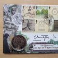 2004 Epic Tale of Myth & Magic 1 Crown Coin Cover - Benham First Day Cover Signed