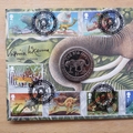2002 Just So Stories Leopard 1 Dollar Coin Cover - Benham First Day Cover Signed