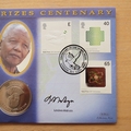 2001 Nobel Prize Centenary Nelson Mandela 25 Shillings Coin Cover - Benham First Day Cover Signed