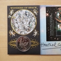 2002 Wonders of Space Mythology Saturn 1 Crown Coin Cover - Benham First Day Cover Signed