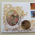 1998 Flower Fairies 75th Anniversary 1 Crown Coin Cover - Benham First Day Cover Signed