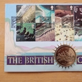 2002 British Coastline  1 Crown Coin Cover - Benham First Day Cover Signed by Pete Goss