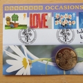 2002 Occasions 1 Crown Coin Cover - Benham First Day Cover Signed by Nicola Pagett