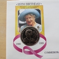 1995 The Queen Mother 95th Birthday 1 Crown Coin Cover Isle of Man First Day Covers by Mercury