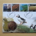 2005 British Journey SW England 1 Crown Coin Cover - Benham First Day Cover