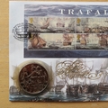 2005 Battle of Trafalgar Bicentenary 5 Pounds Coin Cover - Benham First Day Cover Signed