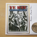 2005 VE Day 60th Anniversary 5 Pounds Coin Cover - Benham First Day Cover Signed