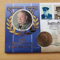 1999 Winston Churchill 125th Birth Anniversary Crown Coin Cover - Benham First Day Cover