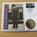 2005 Churchill 40th Anniversary 1 Crown Coin Cover - Benham First Day Cover Signed by Celia Sandys