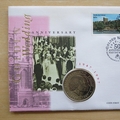 1997 Golden Wedding Anniversary 5 Crowns Coin Cover - Turks First Day Cover - Wedding Ceremony