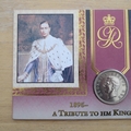 2002 A Tribute to  HM King George VI Silver Crown Coin Cover - Benham First Day Cover