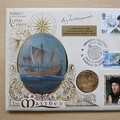 1997 John Cabot Discovery of North America Coin Cover - Benham First Day Cover - Signed