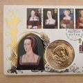 1997 King Henry VIII & His Six Wives Anne Boleyn Medal Cover - Benham First Day Cover - Signed