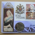 1999 Queen Victoria 20th Century British Monarchs Crown Coin Cover - Benham First Day Cover