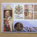 1999 King Edward VII 20th Century British Monarchs Crown Coin Cover - Benham First Day Cover