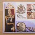 1999 King George V 20th Century British Monarchs Crown Coin Cover - Benham First Day Cover