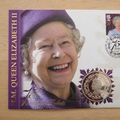 2001 75th Birthday HM Queen Elizabeth II 50p Pence Coin Cover - Benham First Day Cover - Signed