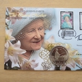 2002 HM Queen Elizabeth The Queen Mother Crown Coin Cover - Benham First Day Cover - Signed