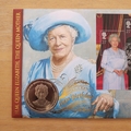 2000 The Queen Mother 100th Birthday Gibraltar Crown Coin Cover - Benham First Day Cover - Signed